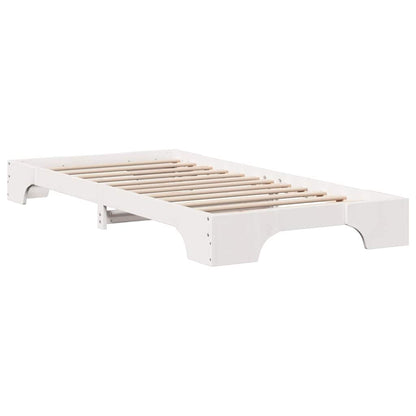 Bedframe Wit 80 x 200 cm Massief grenenhout