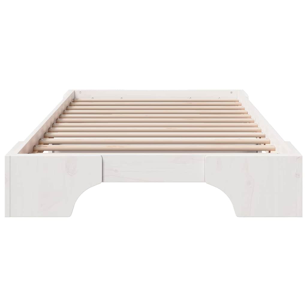 Bedframe Wit 80 x 200 cm Massief grenenhout