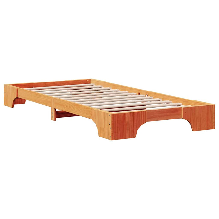 Bedframe Wasbruin 80 x 200 cm Massief grenenhout
