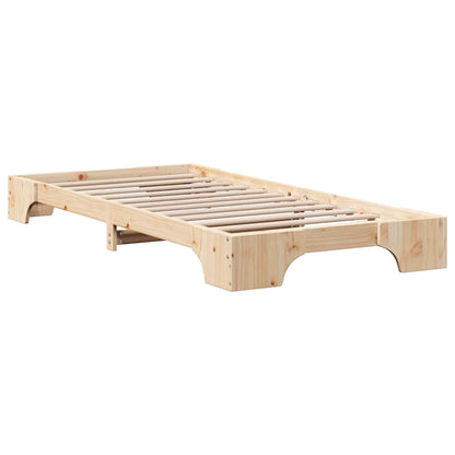 Bedframe Naturel 90 x 190 cm Massief grenenhout