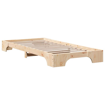 Bedframe Naturel 75 x 190 cm Massief grenenhout