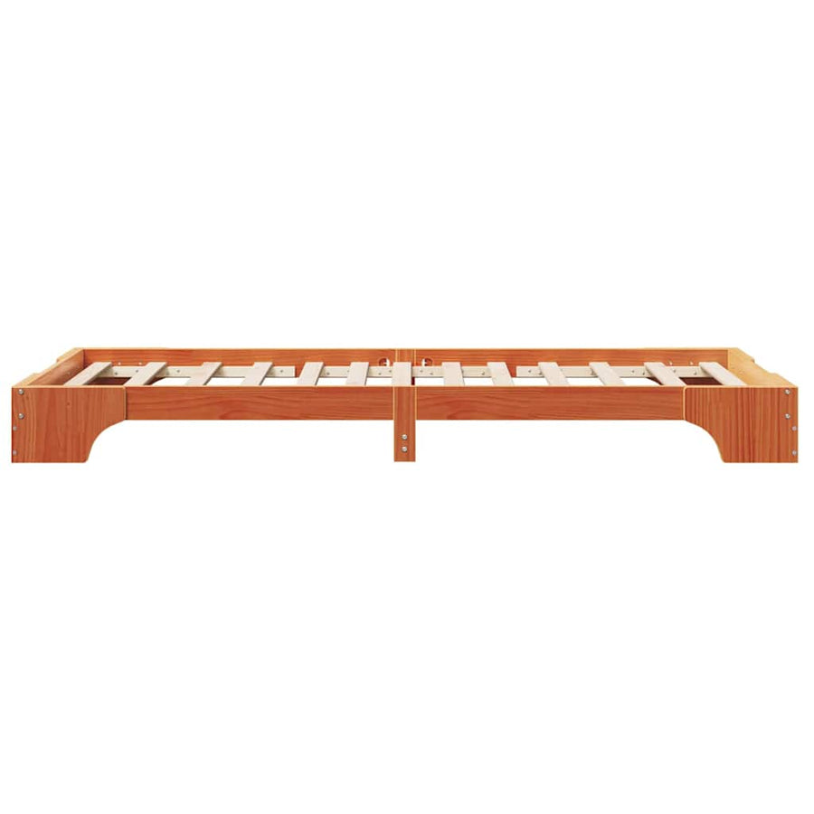 Bedframe Wasbruin 75 x 190 cm Massief grenenhout