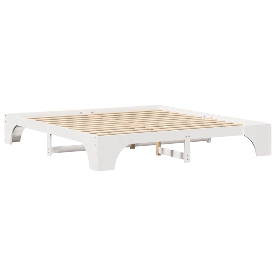 Bedframe Wit 200 x 200 cm Massief grenenhout
