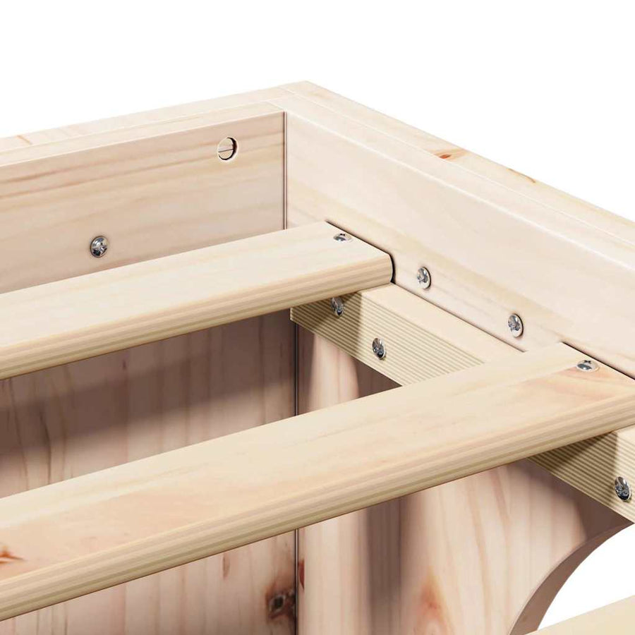 Bedframe Naturel 180 x 200 cm Massief grenenhout