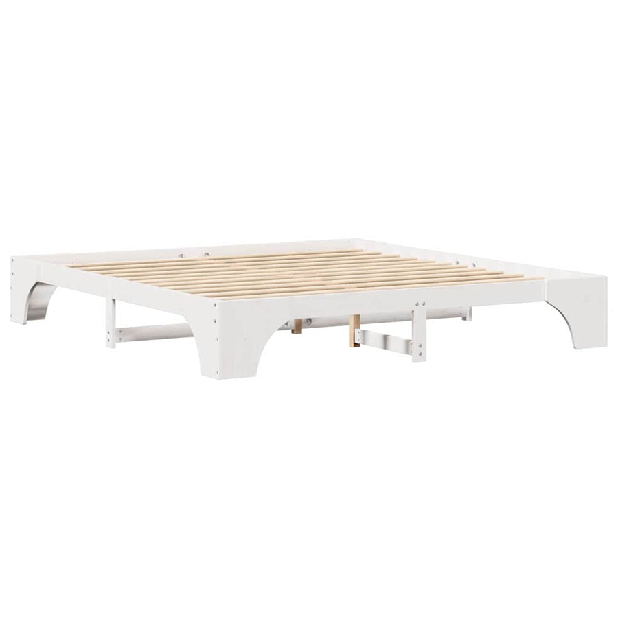 Bedframe Wit 180 x 200 cm Massief grenenhout