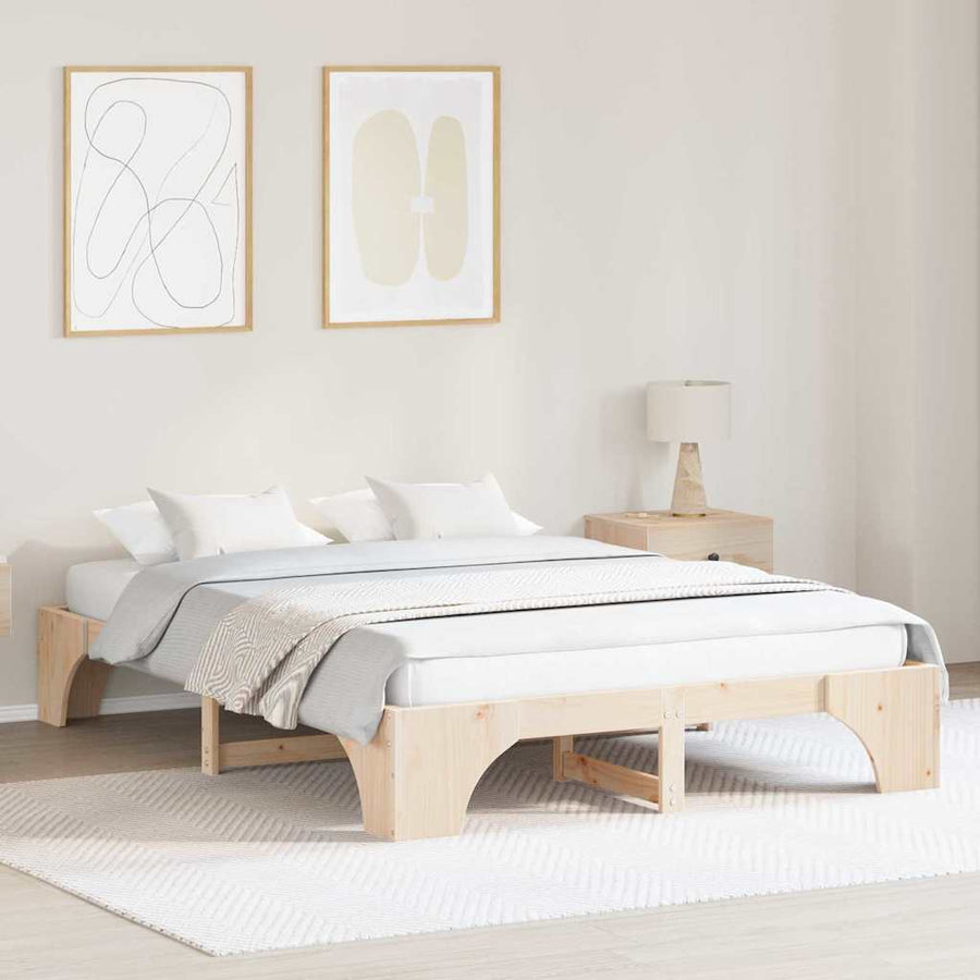 Bedframe 160x200 cm Massief Grenenhout