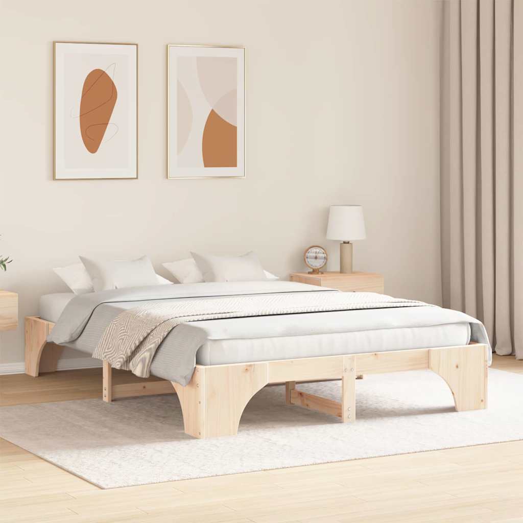 Bedframe 160x200 cm Massief Grenenhout
