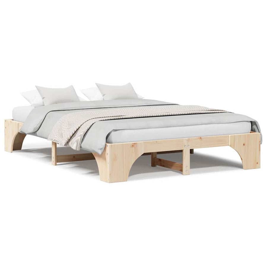 Bedframe 160x200 cm Massief Grenenhout