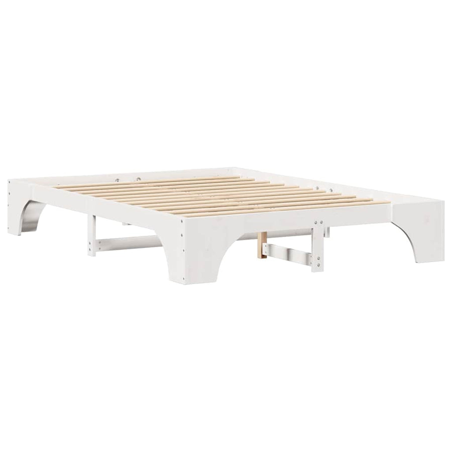 Bedframe Wit 160 x 200 cm Massief grenenhout