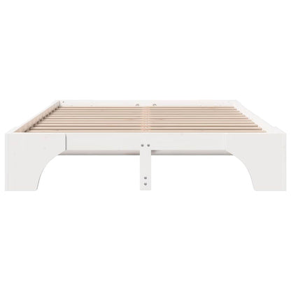Bedframe Wit 160 x 200 cm Massief grenenhout