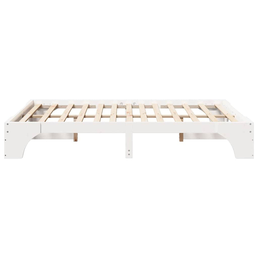 Bedframe Wit 160 x 200 cm Massief grenenhout