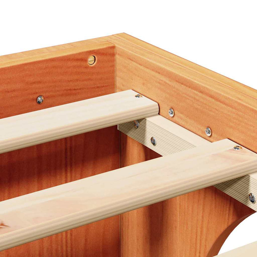 Bedframe Wasbruin 160 x 200 cm Massief grenenhout