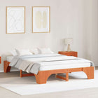 Bed frame Waxed Brown 160 x 200 cm Solid pine wood