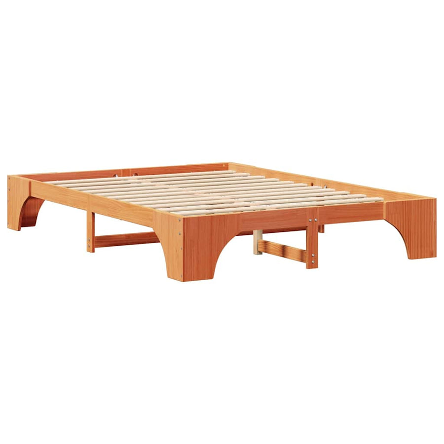 Bedframe Wasbruin 160 x 200 cm Massief grenenhout