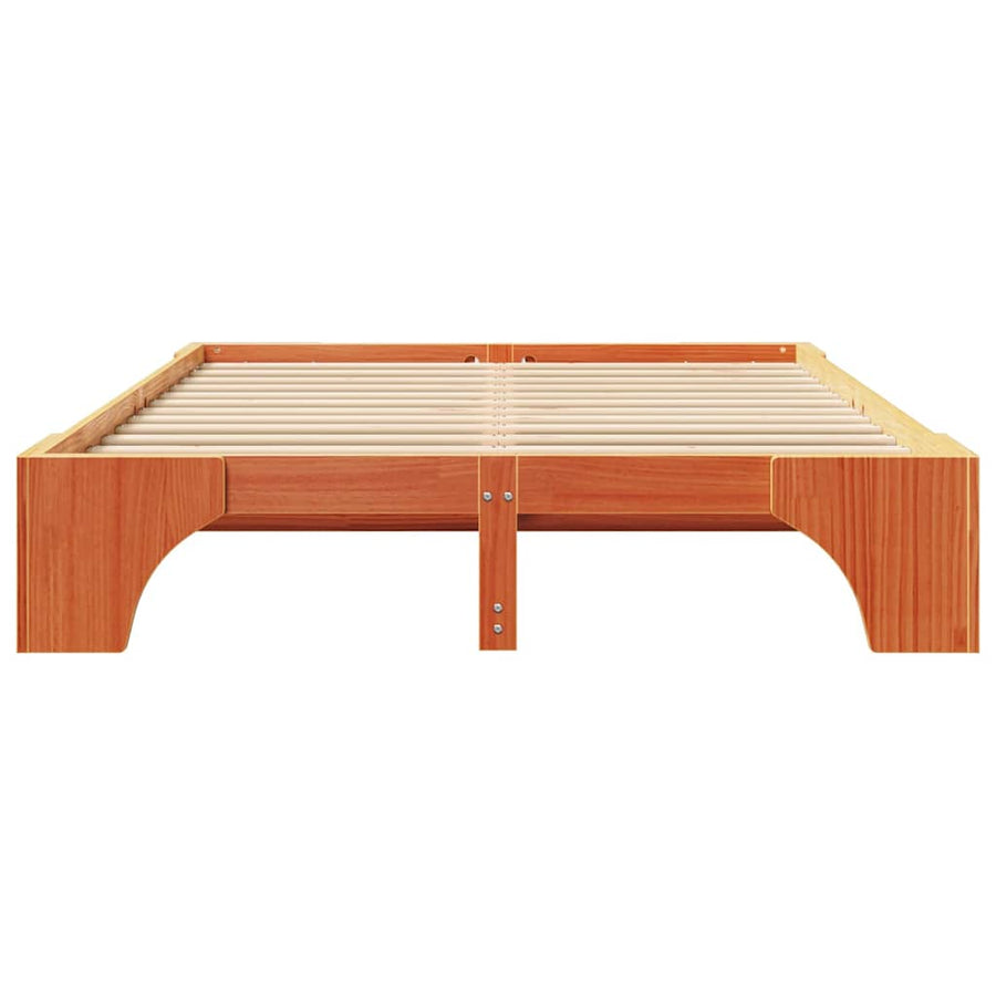 Bedframe Wasbruin 160 x 200 cm Massief grenenhout