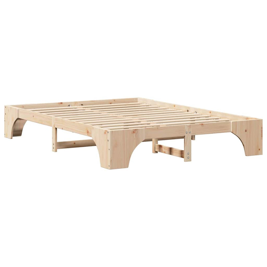 Bedframe 150 x 200 cm Massief Grenen Hout