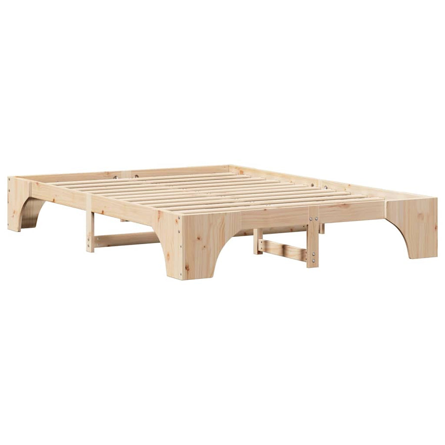 Bedframe 150 x 200 cm Massief Grenen Hout