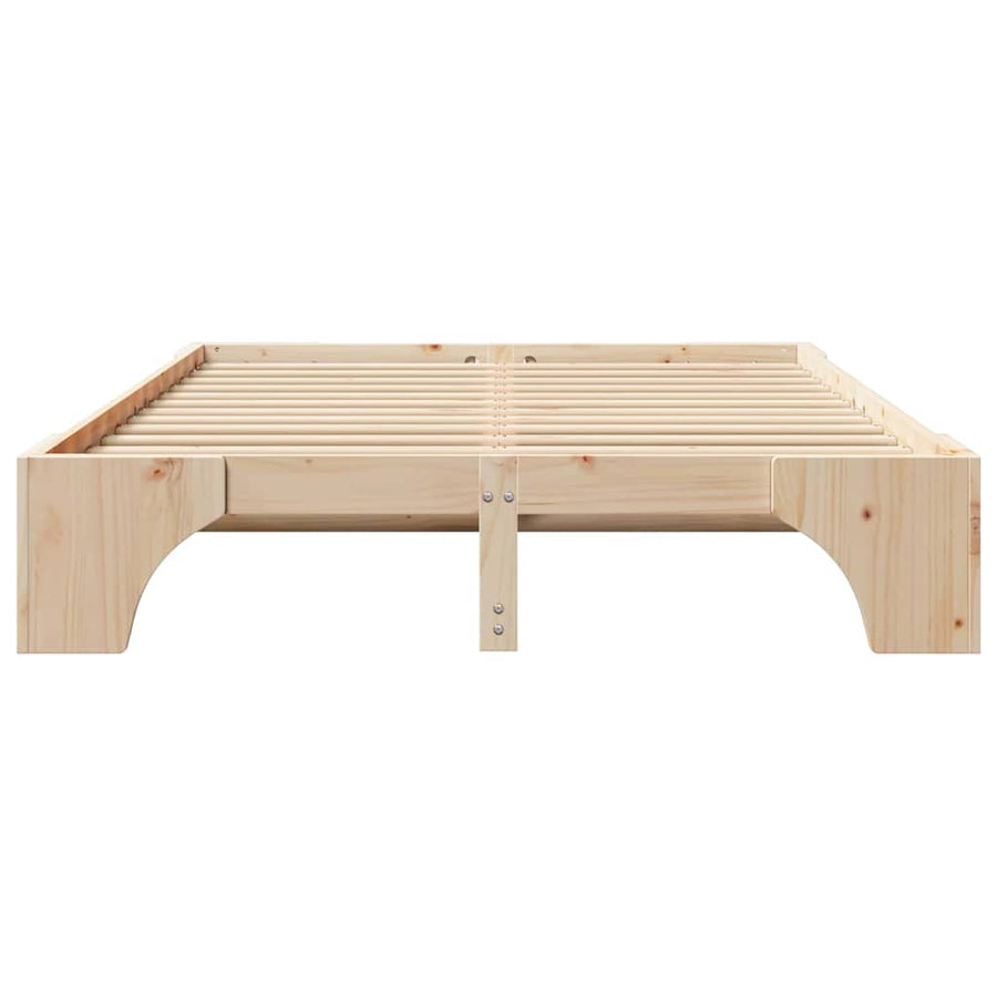 Bedframe 150 x 200 cm Massief Grenen Hout