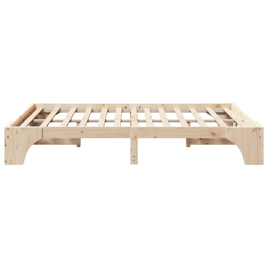 Bedframe 150 x 200 cm Massief Grenen Hout