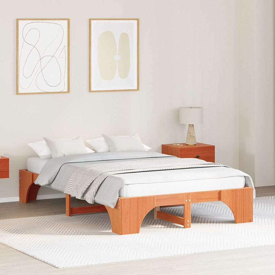 Bedbodem Gewaxte Bruin 120x190 cm Massief Grenenhout