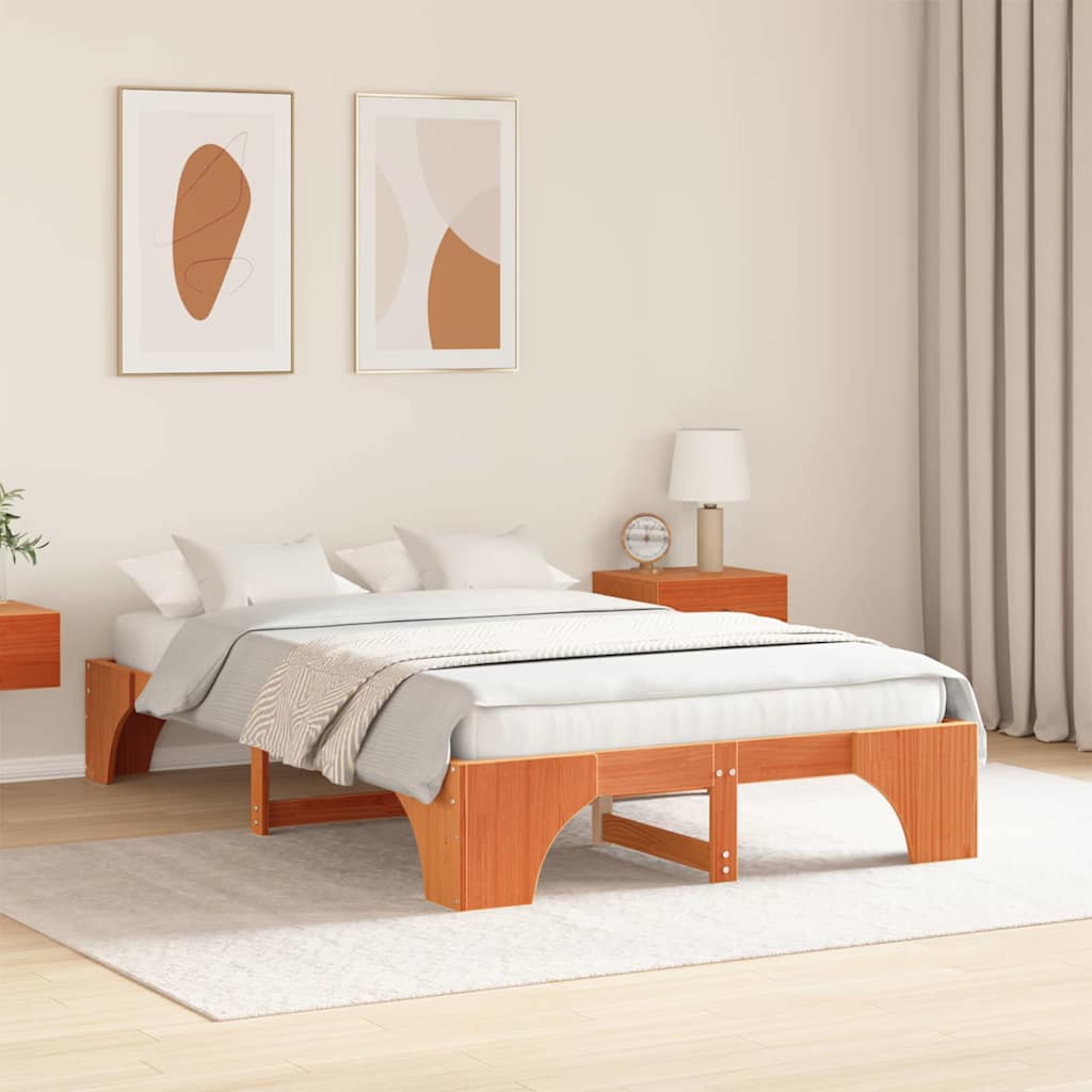 Bedbodem Gewaxte Bruin 120x190 cm Massief Grenenhout