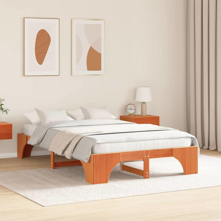 Bedbodem Gewaxte Bruin 120x190 cm Massief Grenenhout