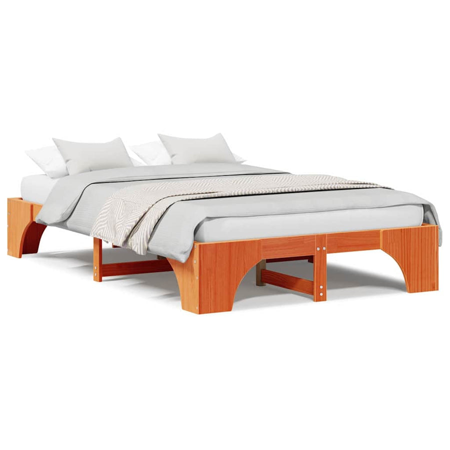 Bedbodem Gewaxte Bruin 120x190 cm Massief Grenenhout
