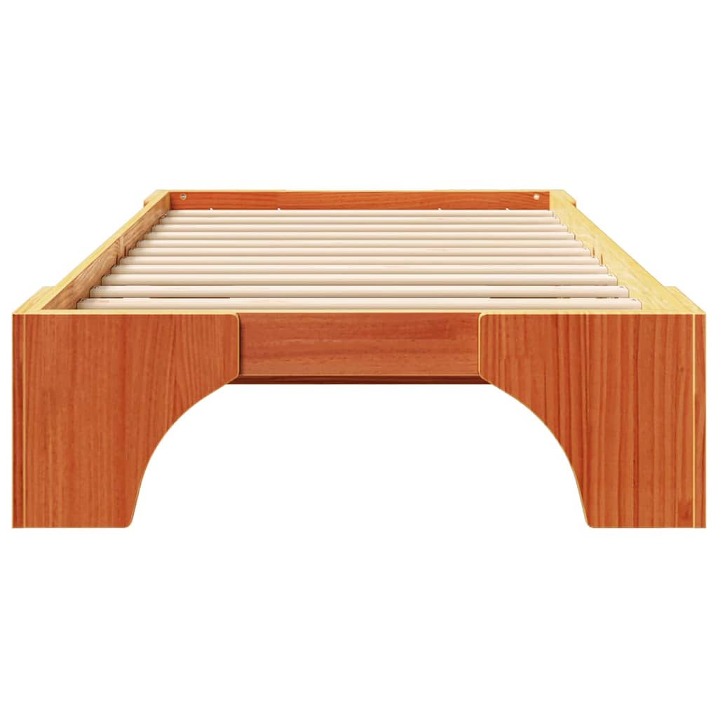 Bedframe Wasbruin 80 x 200 cm Massief grenenhout