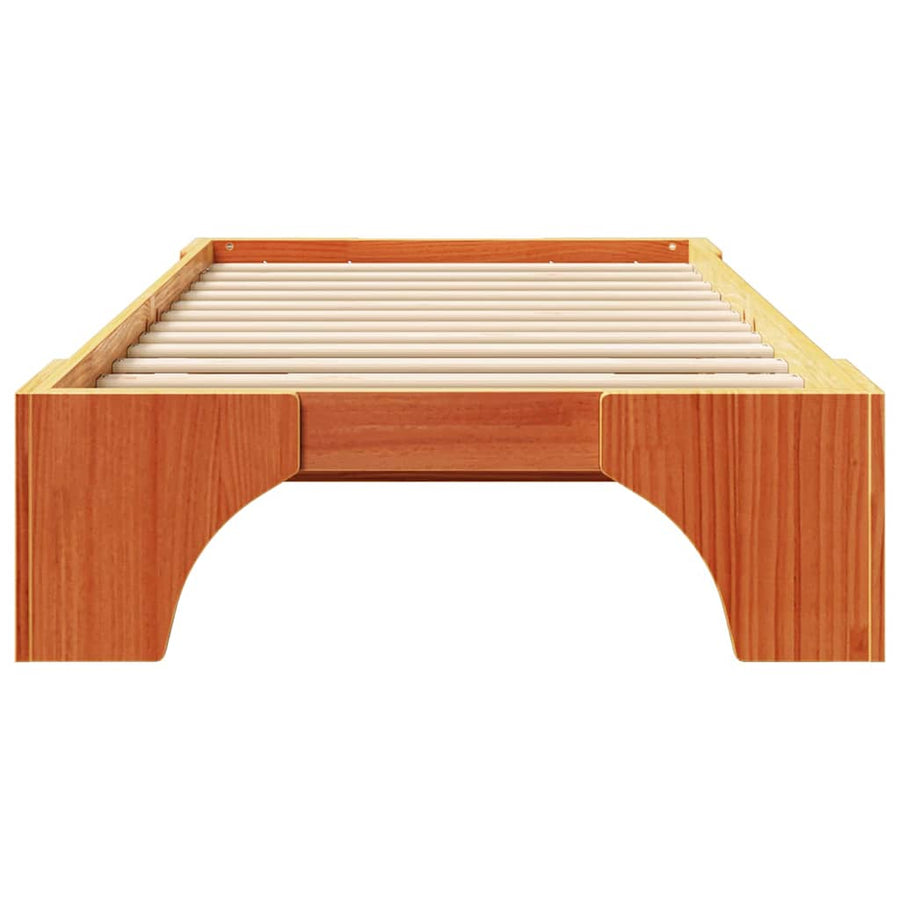 Bedframe Wasbruin 80 x 200 cm Massief grenenhout
