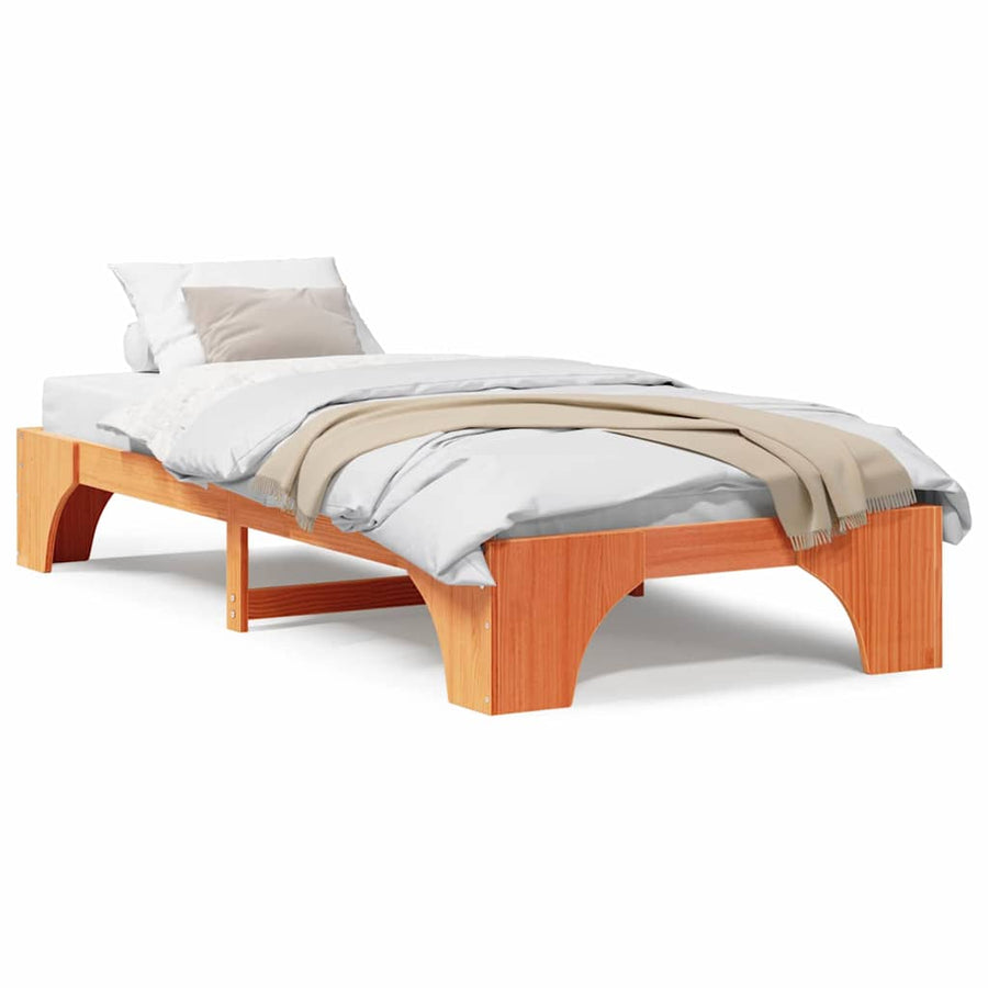 Bedframe Wasbruin 80 x 200 cm Massief grenenhout