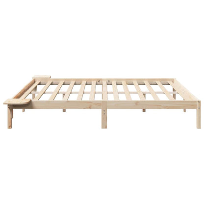 Bedframe met nachttafels Bruin 200 x 200 cm Bruin