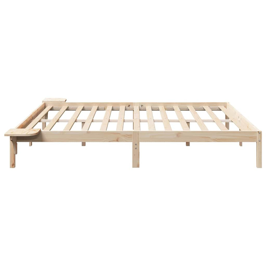 Bedframe met nachttafels Bruin 200 x 200 cm Bruin