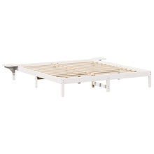 Bedframe met nachttafels Wit 200 x 200 cm Wit