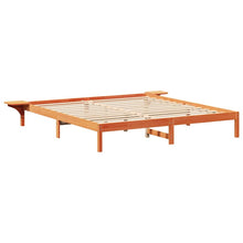 Bedframe met nachttafels Bruin 200 x 200 cm Wasbruin