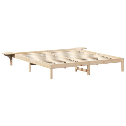 Bedframe met nachttafels Bruin 180 x 200 cm Bruin