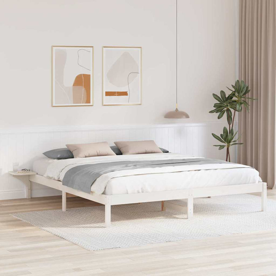 Bedframe met nachttafels Wit 180 x 200 cm Wit