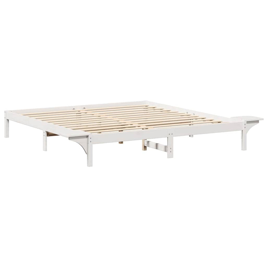 Bedframe met nachttafels Wit 180 x 200 cm Wit