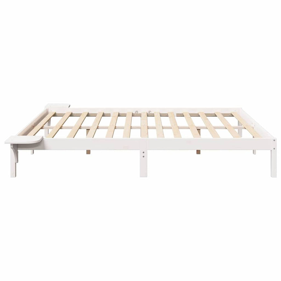 Bedframe met nachttafels Wit 180 x 200 cm Wit