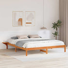 Bed Frame Laundry Brown 180 x 200 cm Solid Pinewood