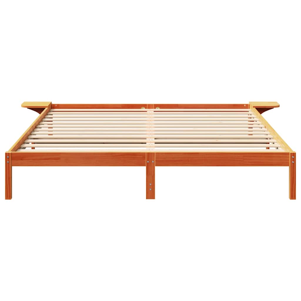 Bedframe met nachttafels Wasbruin 180 x 200 cm Wasbruin