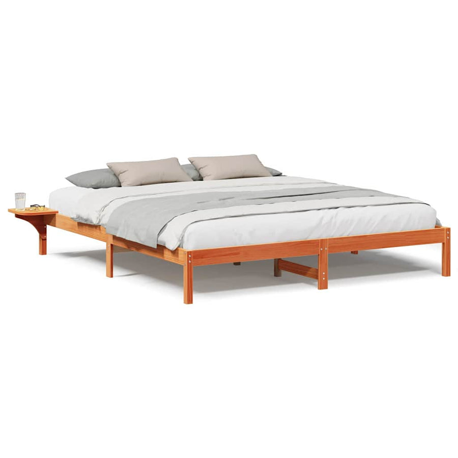 Bedframe met nachttafels Wasbruin 180 x 200 cm Wasbruin