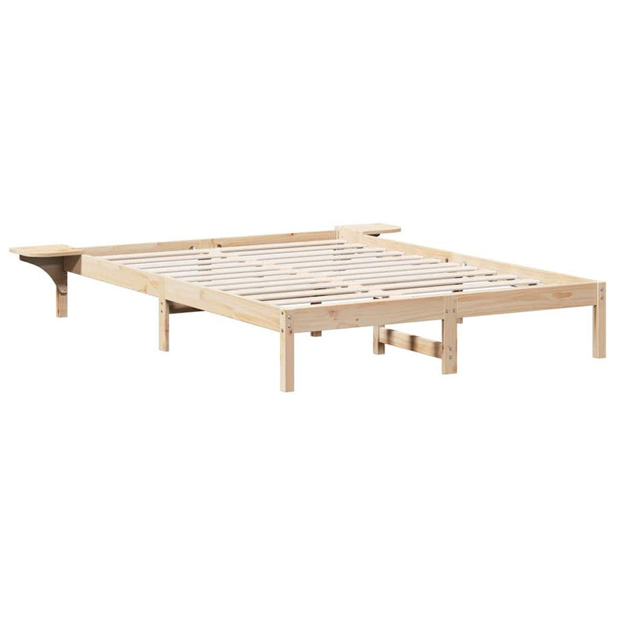 Bedframe met nachttafels Bruin 160 x 200 cm Bruin