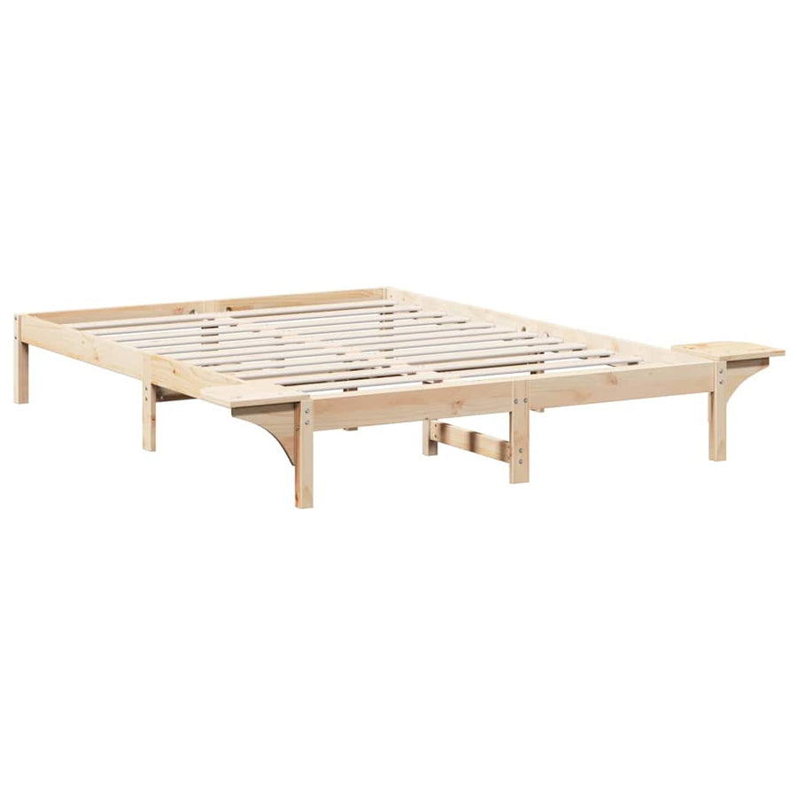 Bedframe met nachttafels Bruin 160 x 200 cm Bruin