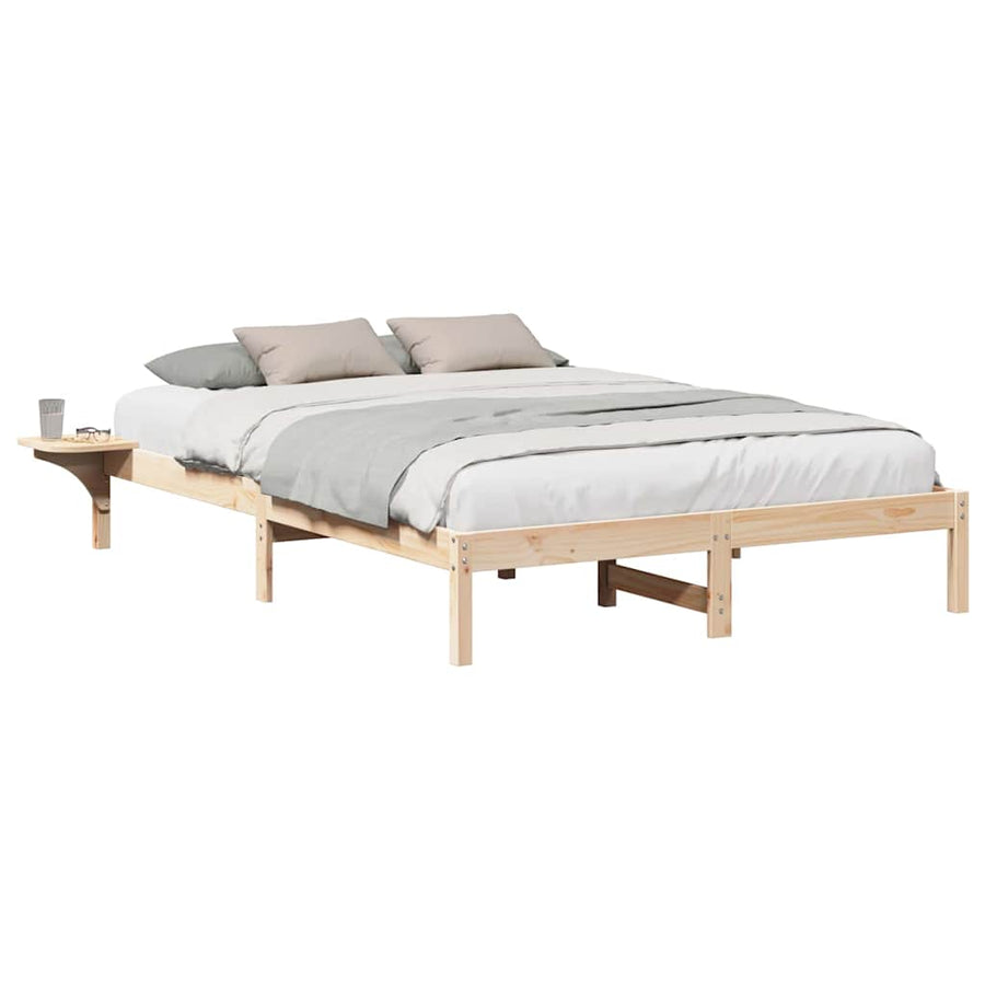 Bedframe met nachttafels Bruin 160 x 200 cm Bruin