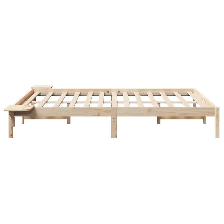 Bedframe met nachttafels Bruin 160 x 200 cm Bruin