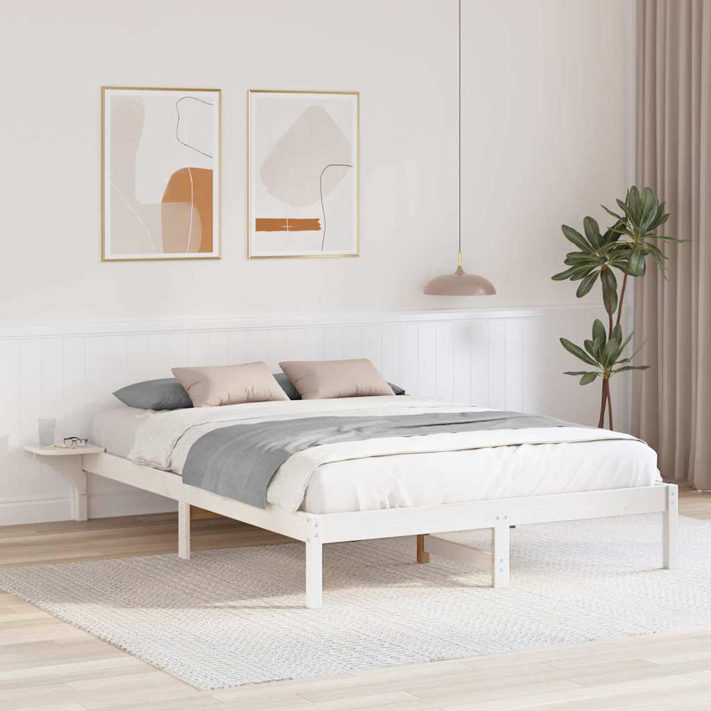 Bedframe met nachttafels Wit 160 x 200 cm Wit