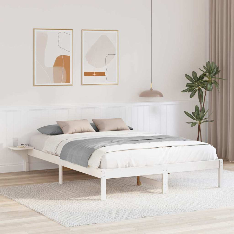 Bedframe met nachttafels Wit 160 x 200 cm Wit