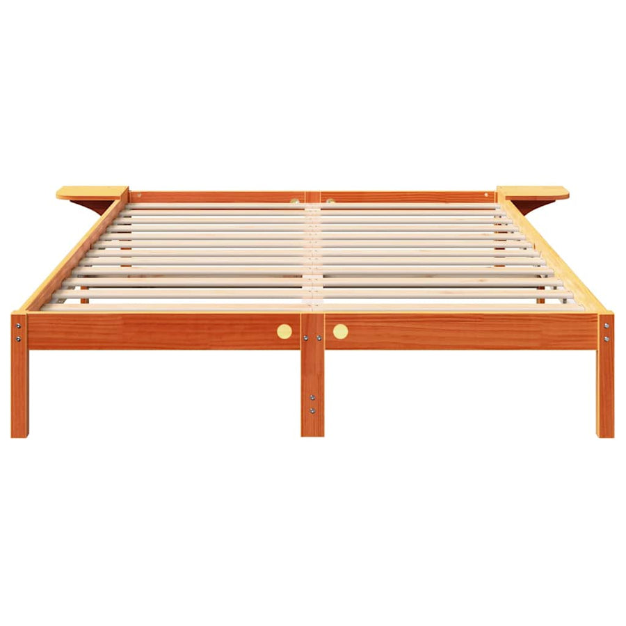 Bedframe met nachttafels Bruin 160 x 200 cm Wasbruin