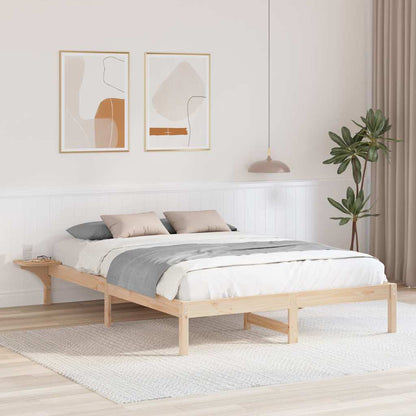Bedframe met nachttafels Bruin 150 x 200 cm Bruin