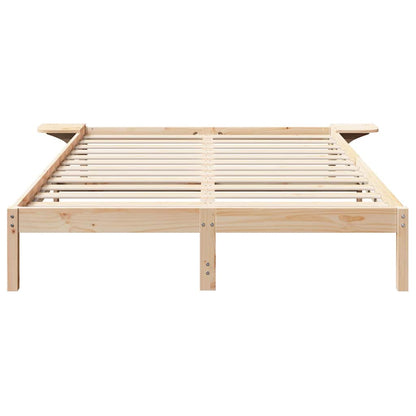 Bedframe met nachttafels Bruin 150 x 200 cm Bruin